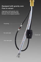 Robinet de cuisine moderne flexible en acier inoxydable mitigeur 201 robinet d'eau cuisine moderne pour la salle de bain et l'hôpital