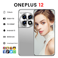 Smartphone OnePlus 12 5G, processeur octa-core, écran LCD HD, double SIM, charge rapide 65W, multilingue, Android 14