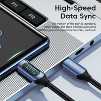 Câble Toocki 20W PD à charge rapide avec puce intelligente, affichage numérique, C-L, multi-brins, cœur en cuivre étamé pour iPhone