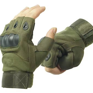 Gants tactiques mi-doigts pour hommes, coque souple, antidérapants, résistants à l'usure, pour les sports de plein air, l'entraînement, la conduite - Product Image 3