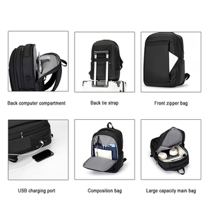 Sac à dos pour <span class=keywords><strong>ordinateur</strong></span> <span class=keywords><strong>portable</strong></span> de grande capacité, durable, imperméable, personnalisé <span class=keywords><strong>en</strong></span> gros, sacs de voyage extensibles avec port USB, vente directe d'usine, sacs pour étudiants - Product Image 6