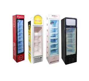 MEISDA SC105B超薄立式饮料展示冷却器立式玻璃门商用冰箱
