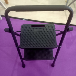 ที่หุ้มขาเกือกม้าสีดำสำหรับบันไดเหล็กรองรับสองชั้นพับได้ง่ายในบ้านคลังสินค้า - Product Image 6