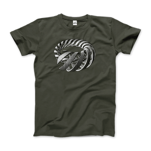 Maglietta artistica con spirali di MC Escher - Product Image 5