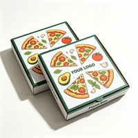 Boîte d'emballage pour pizza personnalisée et colorée, avec logo, fabriquée en usine, boîte en carton ondulé pour pizza, boîte en papier pour restauration rapide