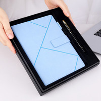 Cahier de notes en cuir à couverture souple carnet de notes personnalisé avec logo carnet de notes avec stylo coffret cadeau