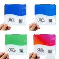 Carte PVC RFID réutilisable en époxy/acrylique avec puce N215, mini code QR, 13,56 MHz, étanche, couleur personnalisée CMYK