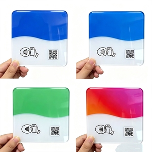 Carte PVC RFID réutilisable en époxy/acrylique avec puce N215, mini code QR, 13,56 MHz, étanche, couleur personnalisée CMYK - Product Image 3