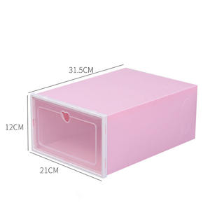 Boîte de rangement à chaussures empilable transparente en gros, organisateur de chaussures épaissi, étagère à chaussures en plastique - Product Image 6