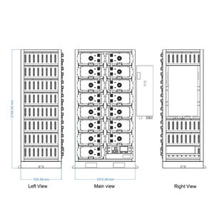 סוללת ליתיום נטענת במצב מוצק 102.4V 204.8V 256V 409.6V מתח גבוה לאנרגיה סולארית, 100 קוט\\\"ש 200 קוט\\\"ש, מאושרת CAN UN38.3 - Product Image 2