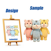 Service OEM de haute qualité, fonction d'enregistrement musical, vente en gros de jouets en peluche, porte-clés en peluche tigre, emballage personnalisé pris en charge
