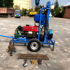 Foreuse rotative efficace pour puits d'eau, moteur diesel 22-35 CV, pompe à engrenages, roulement, engrenage principal, profondeur max. 150 m, utilisation facile - Product Image 1