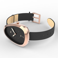 Montre de luxe minimaliste pour femme, élégante, design unique, bracelet en cuir ovale 18 mm, mouvement Miyota en alliage, résistante à l'eau