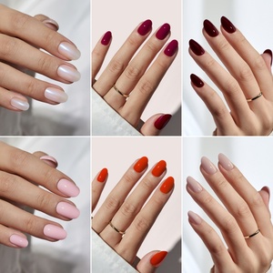 BTArtbox Faux Ongles de Luxe en Gel Souple, Design Lignes Dorées 3D, Forme Amande, Faits Main Personnalisés, à Presser, Vente en Gros, Fournisseur pour la Saint-Valentin - Product Image 5