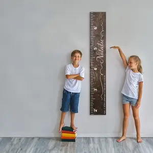 אישית ילדים אישית מטר גובה קיר עץ ילדים מדידה סרגל מקל עבור בנים בנות מתנה