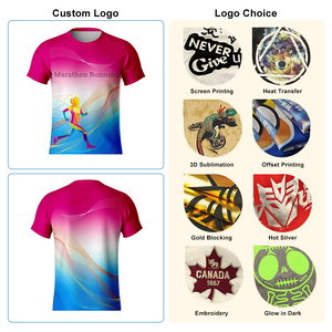 เสื้อยืดมาราธอนแขนสั้นทรงปกติสำหรับผู้ชาย ผ้าโพลีเอสเตอร์ 100% พิมพ์ลายโลโก้ตามสั่ง แห้งเร็ว สวมใส่สบาย เหมาะสำหรับวิ่ง พิมพ์ลายด้วยเทคนิคซิลค์สกรีน - Product Image 4