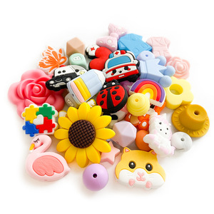 Adornos creativos de cadena de chupete con cuentas antirotura, cuentas focales de silicona para materiales DIY, fabricación de joyas - Product Image 6