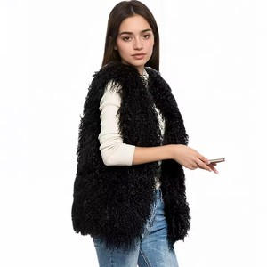 Long Style Genuine Mongolian Lamb <strong>Fur</strong> Vest <strong>Women</strong> Winter Real Sheep <strong>Fur</strong> <strong>Gilet</strong> <strong>for</strong> Lady Fashion - Product Image 1