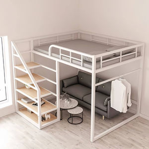 Kainice Modern Afneembaar IJzeren Stapelbed met Meerdere Niveaus voor Volwassenen, Trap, Kledingopbergfunctie, Stapelbed voor Peuters en Kinderen, Metaal - Product Image 6