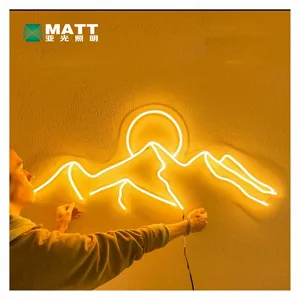 Matt factory dropshipping sunrise sunset Neon sign custom for wall decor