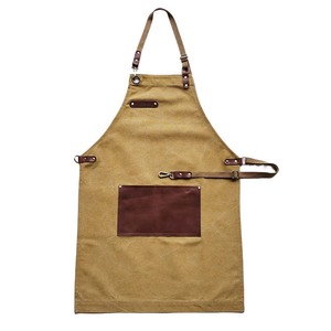 Tablier <span class=keywords><strong>de</strong></span> cuisine en toile épaisse avec poche en cuir tablier <span class=keywords><strong>de</strong></span> menuiserie décorateur <span class=keywords><strong>peintre</strong></span> <span class=keywords><strong>tenue</strong></span> <span class=keywords><strong>de</strong></span> travail peut être logo personnalisé - Product Image 3