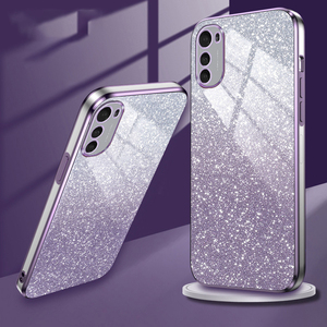 Moda Shine Gradient Glitter Galvanoplastia TPU Funda de teléfono para Motorola <span class=keywords><strong>Moto</strong></span> <span class=keywords><strong>Edge</strong></span> <span class=keywords><strong>Moto</strong></span> X G E <span class=keywords><strong>Z</strong></span> - Product Image 1