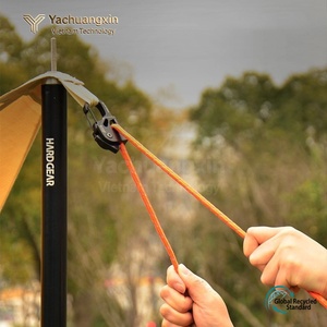Aluminum Portable Outdoor Camping Carabiner Tent <b>Rope</b> Tensioner Automatic Locking Buckle Self-Locking 6mm <b>Thickness</b> 1PC All - Product Image 2