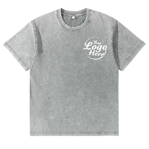 Camiseta de algodón extragrande de ajuste relajado Vintage lavado 230gsm tela Pesada Estilo Unisex - Product Image 4