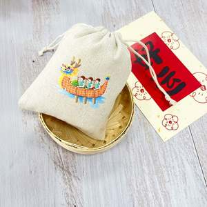 Wholesale Customized logo Jewelry <b>Bag</b> Cotton Canvas Jewelry Pouch <b>Small</b> Cotton Pouch - Product Image 2