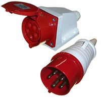 Connecteur et prise en cuivre rouge 5 broches 5A, étanche IP44, pour montage en surface, faisceau de câblage pour 120V