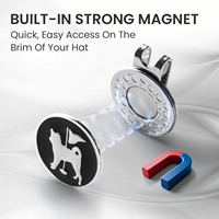 Marqueurs de balles de golf et clips pour chapeaux en métal à motif chien, conception personnalisée OEM, durables, légers, imperméables, accessoires de golf haut de gamme
