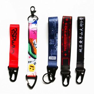 Good Quality Polyester Nylon Webbing Keychain Custom Embroidered Keychain Embroidery Fabric Keychain <b>Ring</b> - Product Image 1