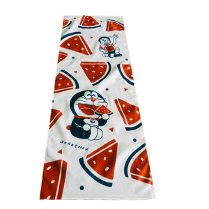 Toalla de Mano Tradicional Japonesa de Algodón, Usada en la Ceremonia del Té, Diseño Personalizado de Doraemon, <span class=keywords><strong>Tenugui</strong></span> - Product Image 1