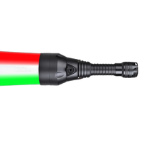 Predator Zoom Torchlight IR 850nm, Senter UV Super terang taktis dapat diisi ulang Logo kustom aluminium ABS hijau untuk berkemah