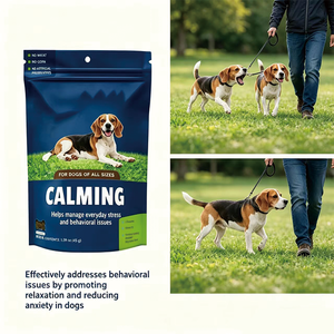 Suplemento Calmante Balanceado Sin Cáñamo para Perros, Formulado por Veterinarios, Sabor a Hígado, L-Triptófano, 120 Masticables - Product Image 5