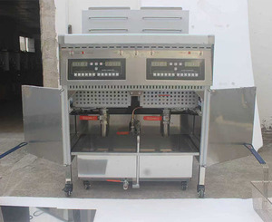 Freidora de gas industrial comercial profesional de alta eficiencia con doble cesta para aperitivos, patatas fritas y <span class=keywords><strong>pollo</strong></span> - Product Image 3