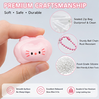 Porte-clés anti-stress à remontée lente, jouet souple en forme d'animal ou de nourriture, pendentif à presser, breloque anti-anxiété, cadeau pour enfants et adolescents