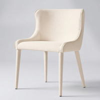 Chaise de salle à manger nordique, vente directe d'usine, chaise d'appoint moderne de luxe Nicola Slope en tissu pour la maison et la cuisine