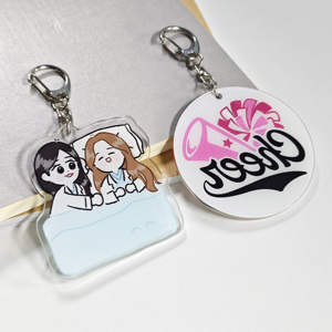 Personnalisation de porte-clés en acrylique holographique transparent avec amulette en plastique imprimée sur mesure CCH - Product Image 4
