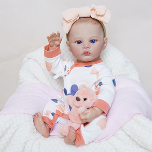 Bébé Reborn Réaliste en Silicone et Vinyle, Cheveux Volumineux, Yeux Clignotants, Pleure, Magnétique, Personnalisable, Unisexe, Jouet Doux de Haute Qualité - Product Image 2