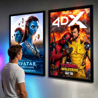 Affiche de film rectangulaire 27x40, cadre en aluminium à clipser, publicité, boîte à lumière LED haute luminosité, durable, certifiée CE, RoHS