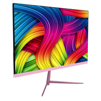 Moniteur de bureau rose à écran plat IPS FHD 24 pouces 75 Hz, prix d'usine