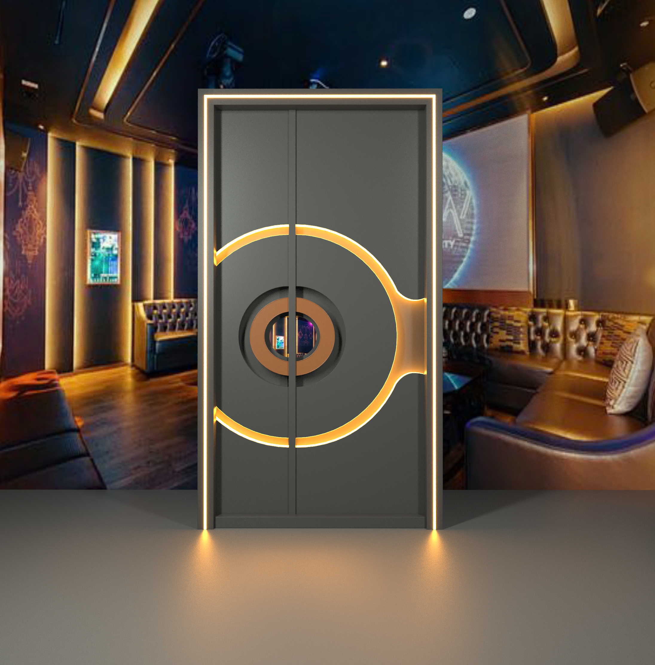 Puerta doble desigual