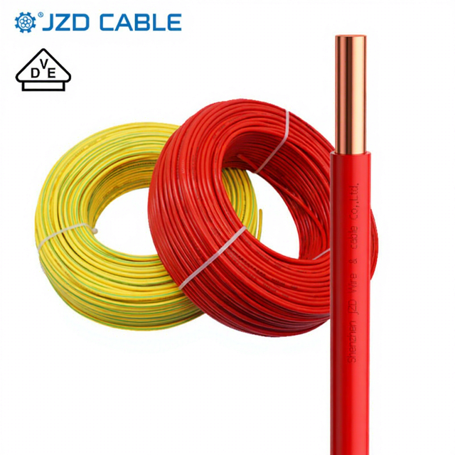 JZD VDE Certified H05V-U/H07V-U Single Core Building Wire Solid Copper PVC Insulated Cable 0.75-16mm² 100m