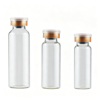 Flacon en verre avec bouchon en caoutchouc pour injection médicale, liquide et sérum de soin de la peau, contenant pour lignes de production cosmétique