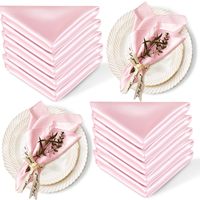 Servilletas de Tela de Satén Cuadradas Desechables Ecológicas Hechas a Mano Modernas de 50*50cm, Decoraciones Coloridas para el Hogar, Bodas y Hoteles