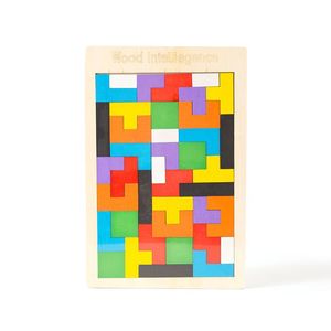 Rompecabezas de madera Tetris de Wood Intelligence para niños de 3 a 6 años, juguete educativo para estimular el cerebro, juego de aprendizaje de matemáticas - Product Image 4