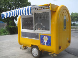 Carrito de Comida para Hot Dogs de Acero Inoxidable OEM en Venta, Remolque de Comida Móvil para Europa, Camión de Comida Personalizado para Helados y Catering - Product Image 3