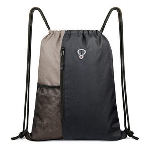 Factory Price Promotional Sports 210D Polyester <b>Drawstring</b> Bag Packing Printing Custom Logo Gym <b>Backpack</b> with Bottle Holder - Product Image 1