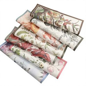 Emballage floral pour la Saint-Valentin, vente en gros, papier artistique écologique 85g, impression élégante de motifs floraux rétro, imperméable - Product Image 3